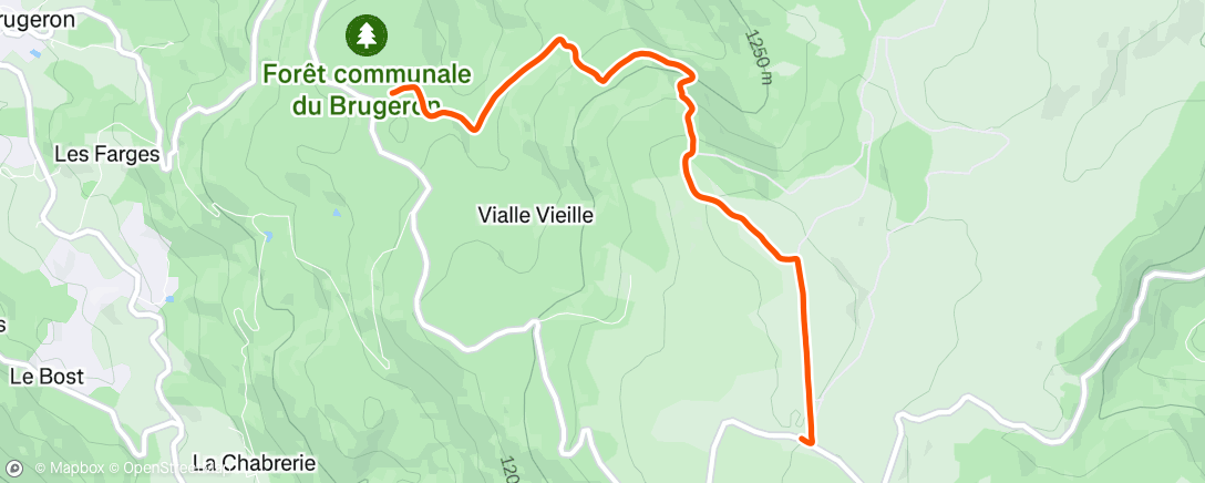 Map of the activity, Sortie VTT dans l'après-midi