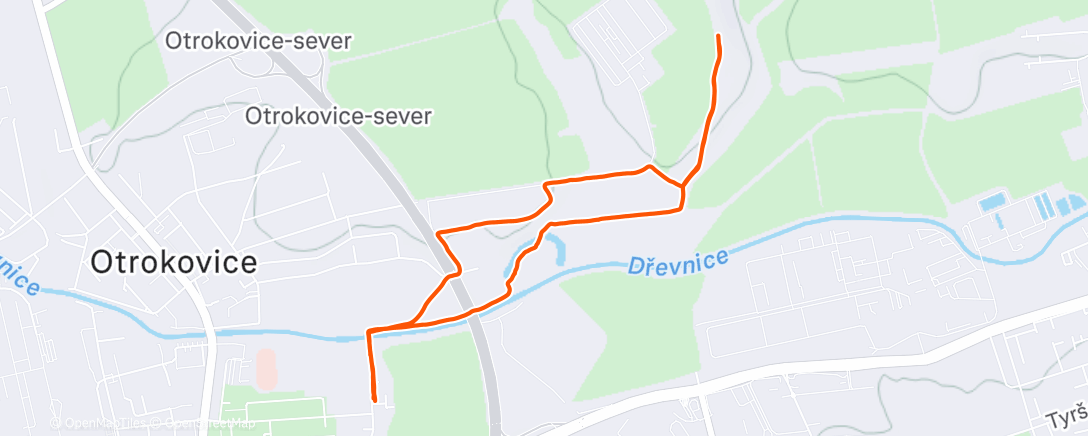 Map of the activity, Afternoon Hike