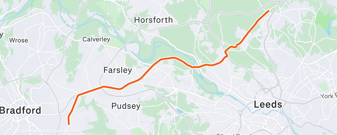 Map of the activity, Morning Ride