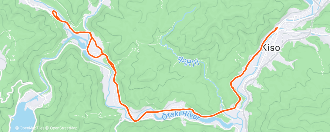 Map of the activity, 三岳 午後のライド