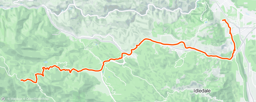 Map of the activity, Squaw Pass to Home Long Run