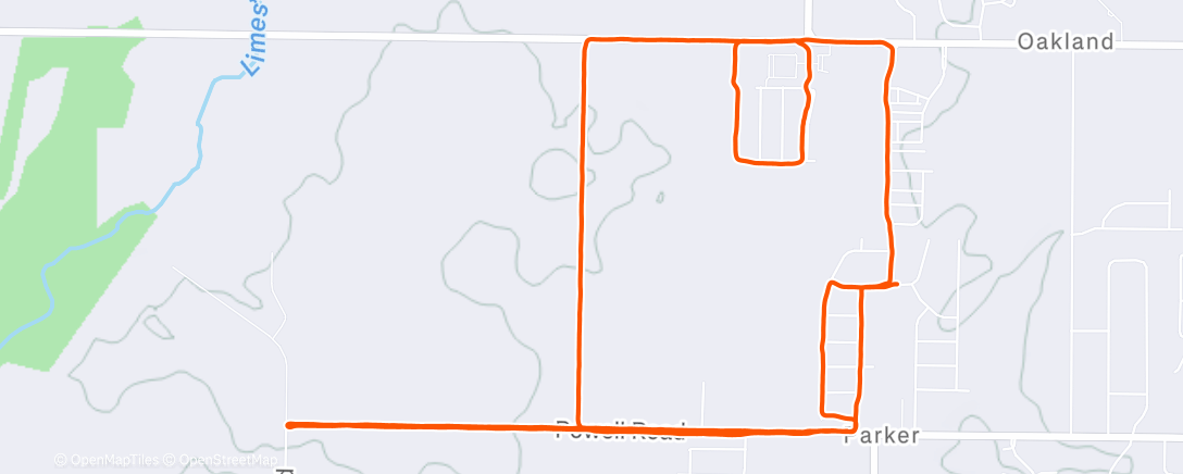 Map of the activity, Morning Run