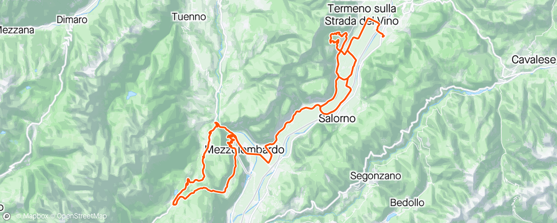 Map of the activity, Tour of the alps stage1