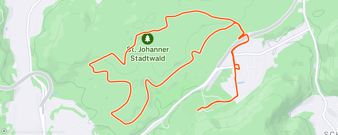 Map of the activity, Silvesterlauf Saarbrücken