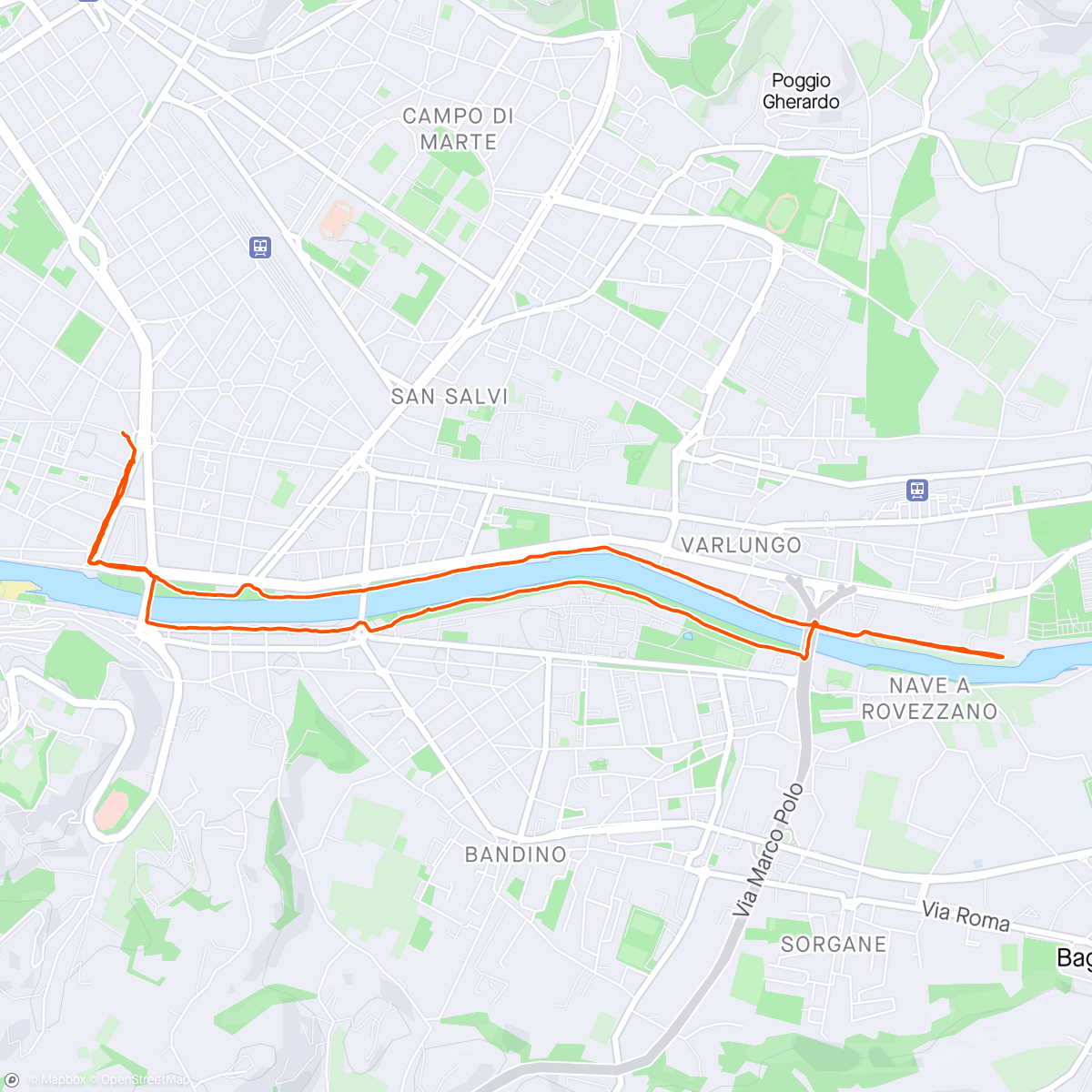 Map of the activity, Camminata all’ora di pranzo