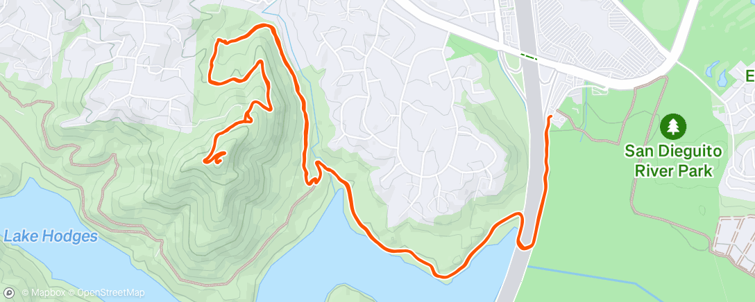 Map of the activity, Lunch Trail Run