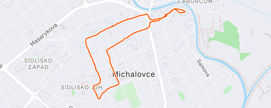 Map of the activity, Afternoon Walk