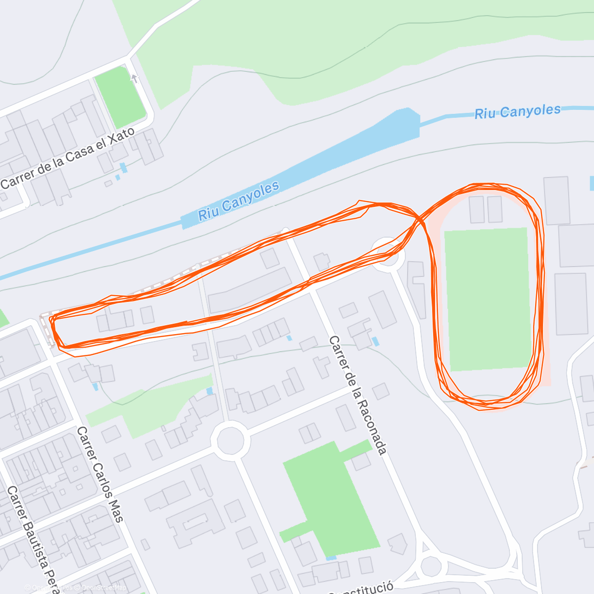 Map of the activity, Carrera de mañana