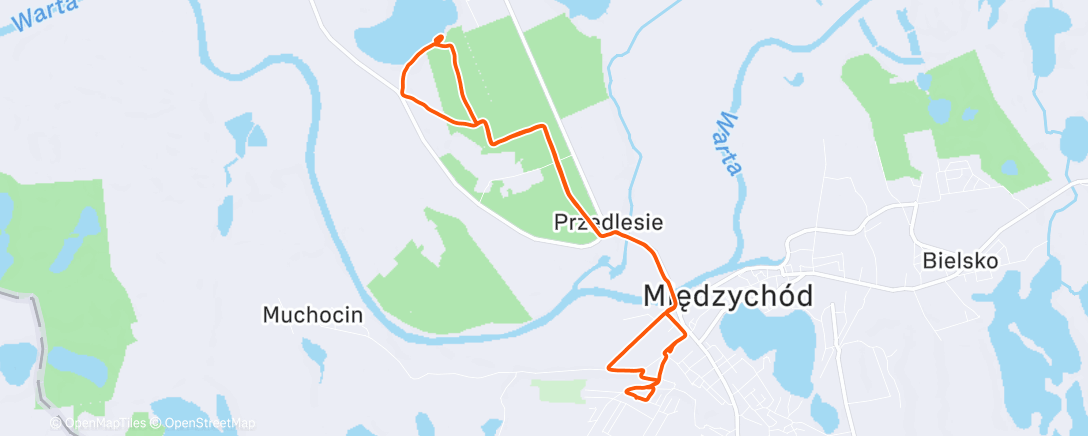 Map of the activity, Morning Run