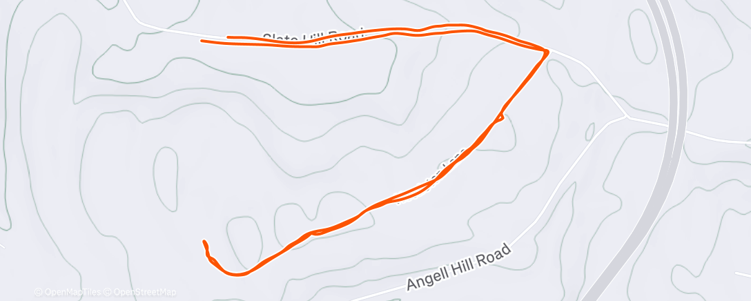 Map of the activity, Lunch Run