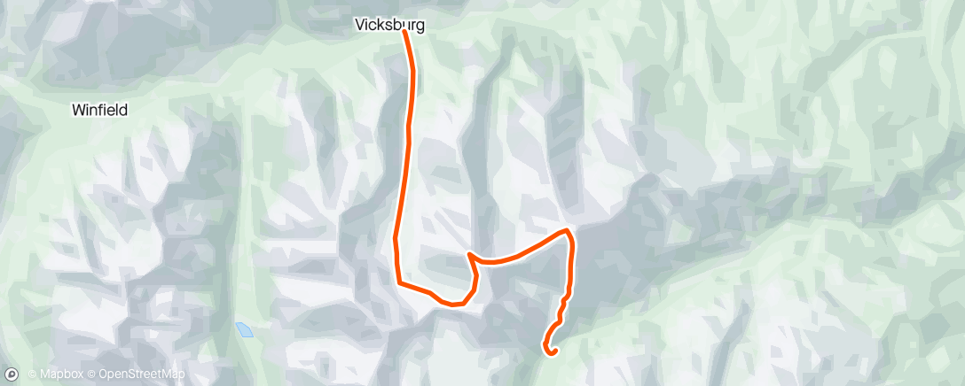 Map of the activity, Pine Creek -> Oxford/Belford -> Chaffee County 390