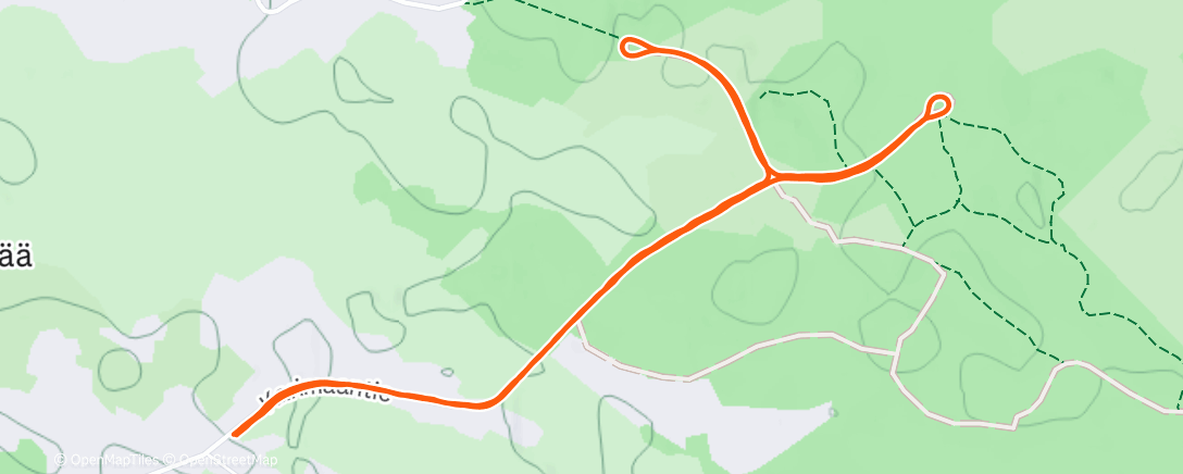 Map of the activity, Evening Walk