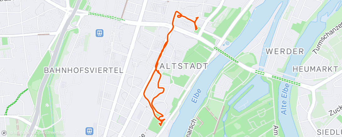 Map of the activity, Afternoon Walk