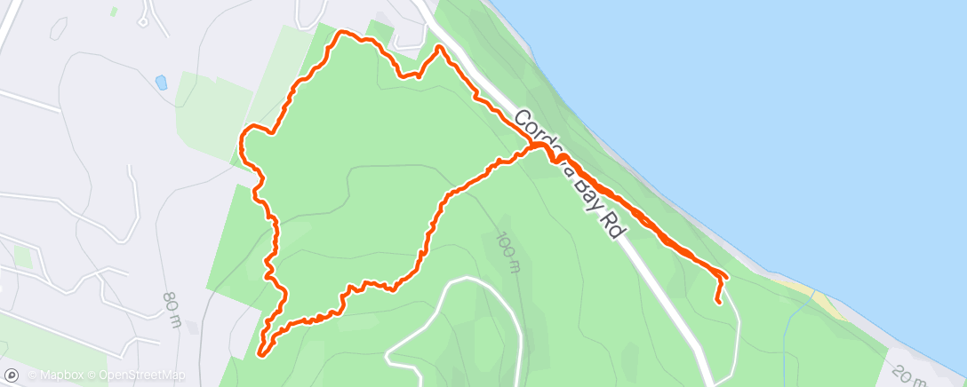 Mapa de la actividad, Morning Hike