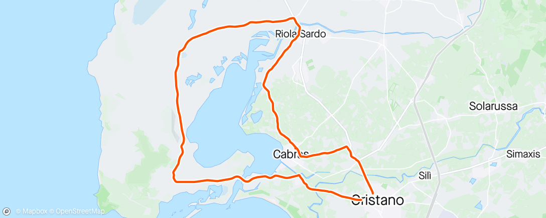 アクティビティ「☁️ Oristano, Sardegna Giro dell'ora di pranzo」の地図