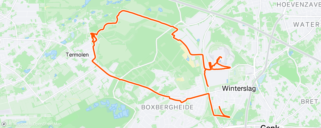 Map of the activity, Ochtendrit op mountainbike