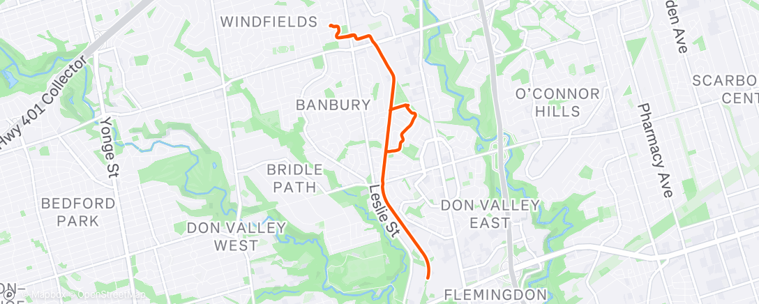 Map of the activity, Afternoon Ride