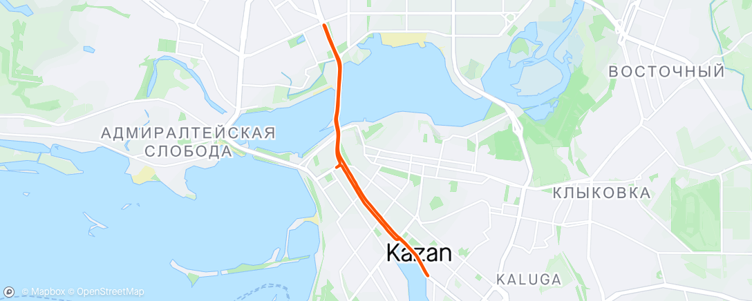 Map of the activity, Kazan 10k