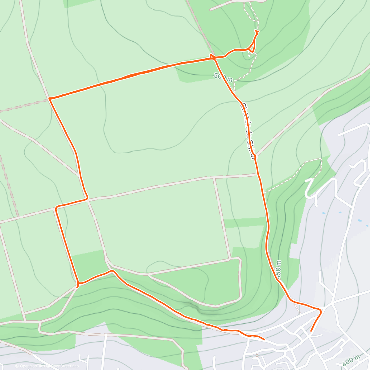 Map of the activity, Sortie rando course au lever du soleil avec p’tit gars