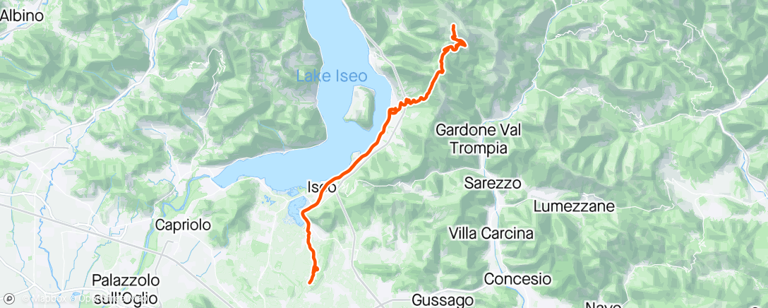 アクティビティ「Sessione di mountain biking mattutina」の地図