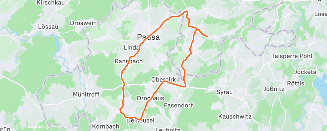 Map of the activity, Afternoon Ride