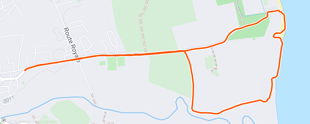 Map of the activity, Course à pied le matin