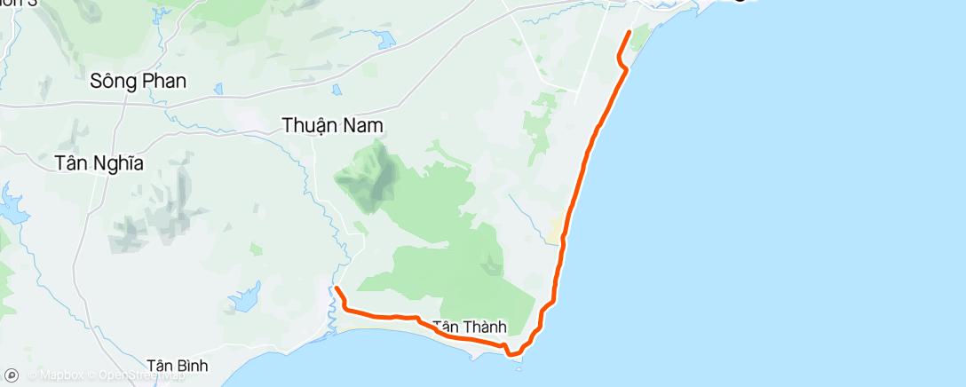Map of the activity, Vietnam Day 14 - Phan Thiet to Ho Chi Minh City