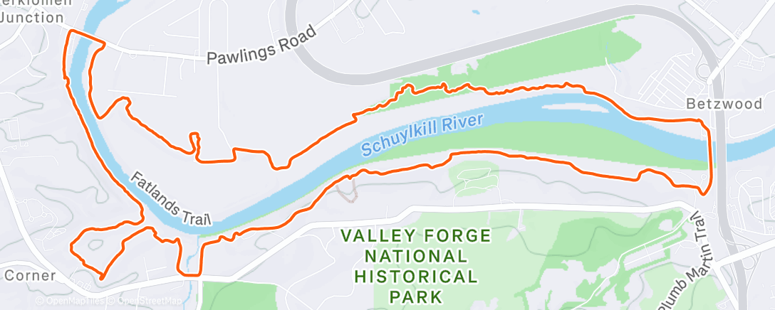 Map of the activity, Morning Trail Run