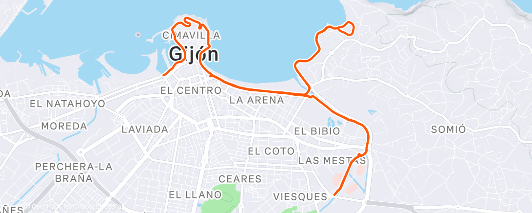 Карта физической активности (Una última por Gijón antes de terminar el año)