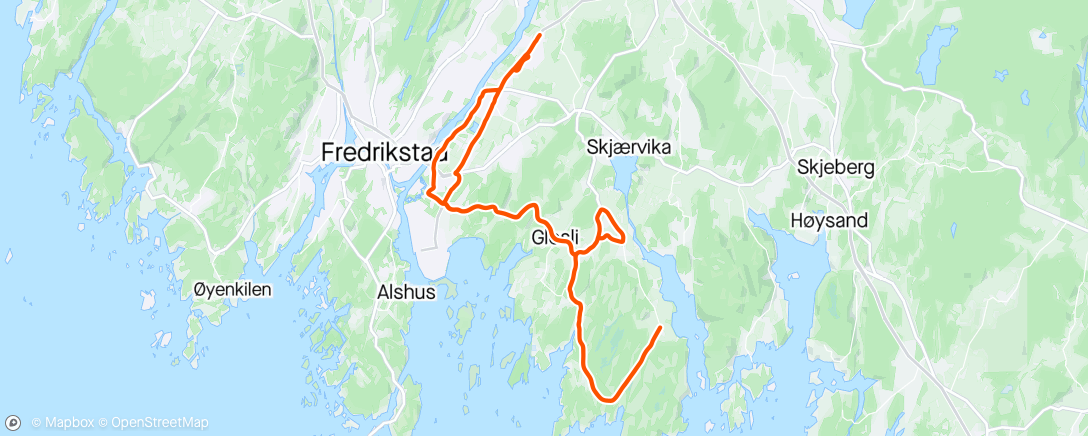 Map of the activity, FSK felles🚴🏻‍♂️🥵