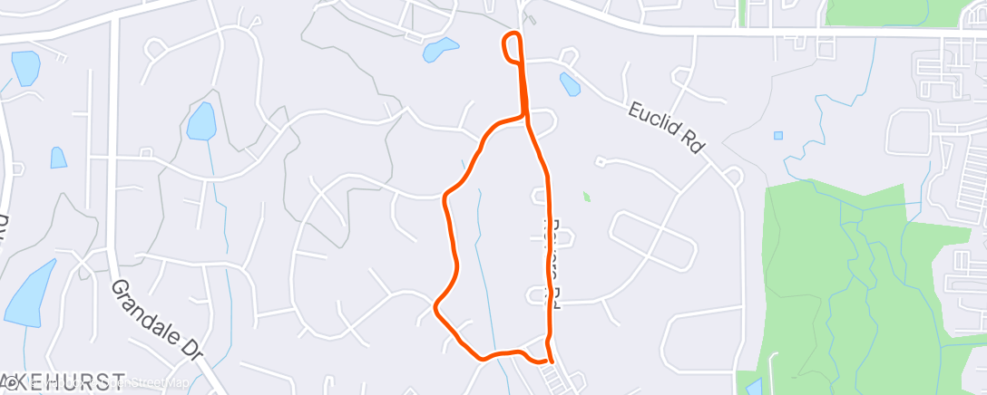 Map of the activity, Chasing Harper on a bike