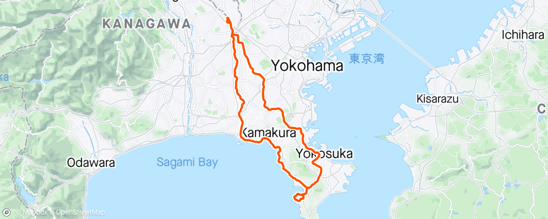 Карта физической активности (20240505境川−江ノ島−長井−林−六浦−瀬谷)