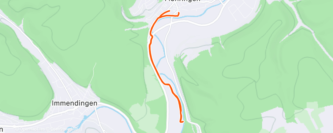 Map of the activity, Morning Run