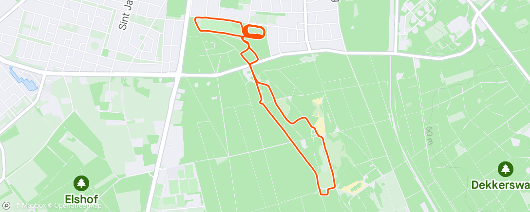 Mapa de la actividad (Cifla - baan, 3 x 1000m.)