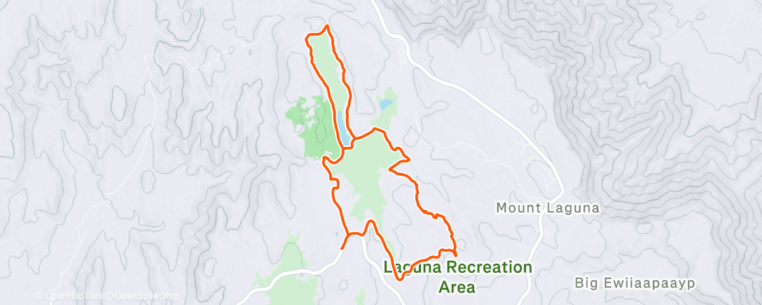 Map of the activity, Mt. Laguna