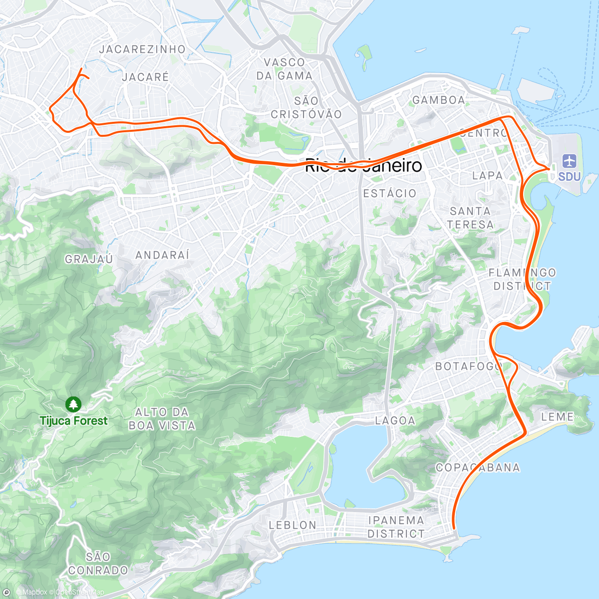 Mapa de la actividad (BV Forte Copacabana)