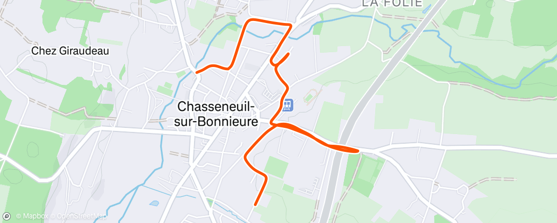 Map of the activity, Course à pied avec Marina