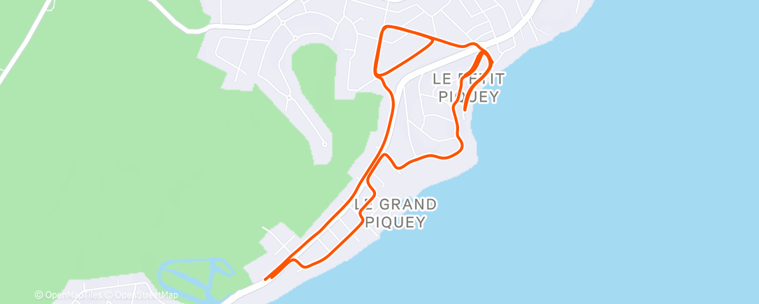 Map of the activity, Trail le matin