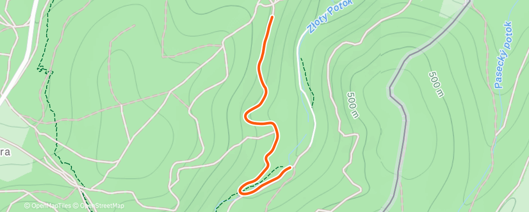 Map of the activity, Afternoon Hike