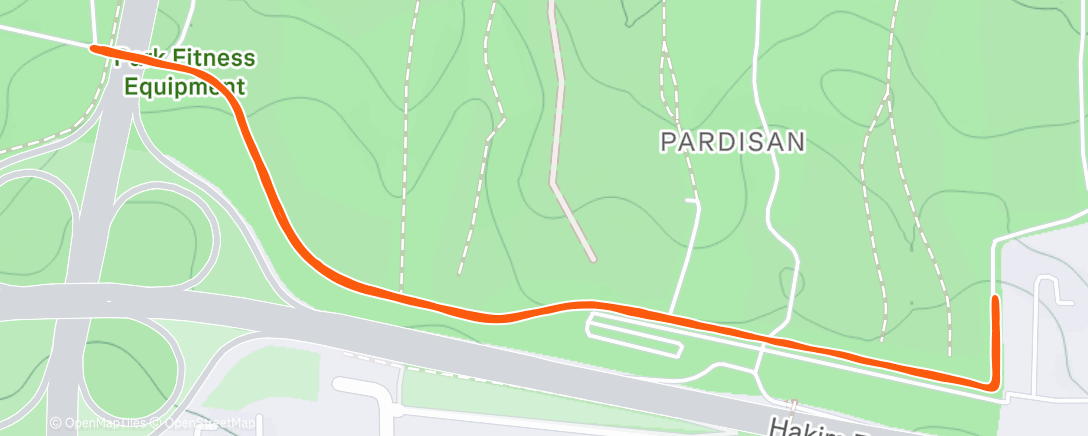 Map of the activity, Morning Run