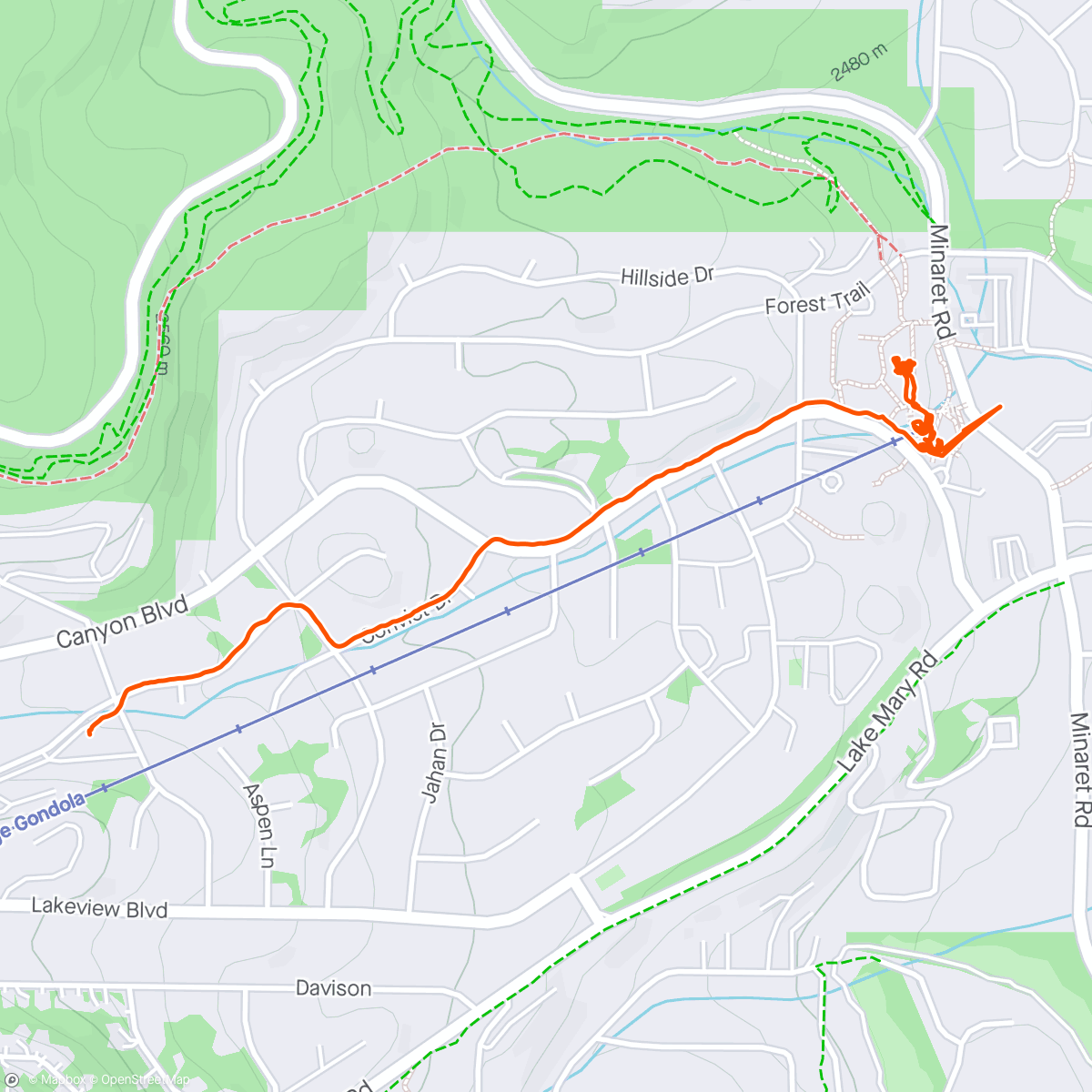 Map of the activity, Walk to and around the village