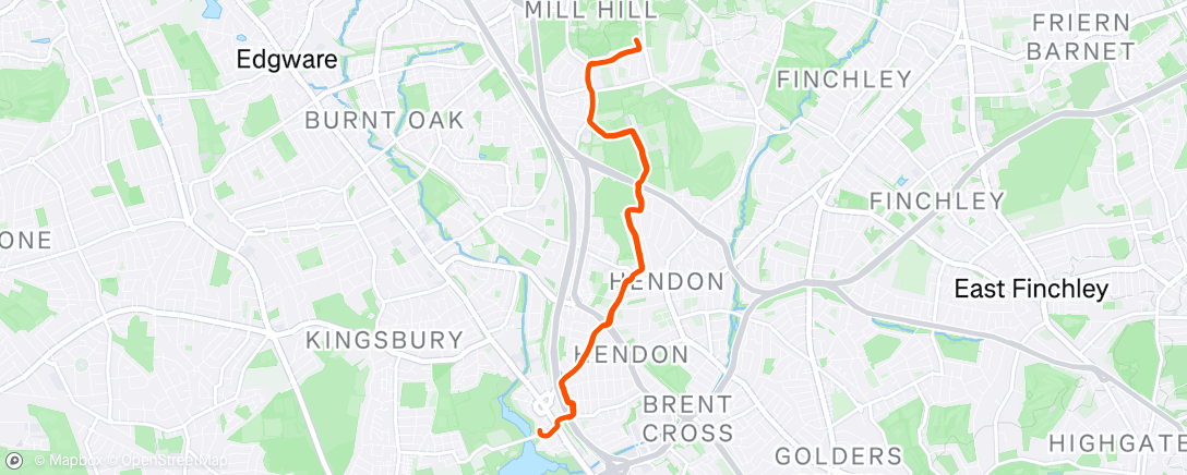 Map of the activity, Morning Run