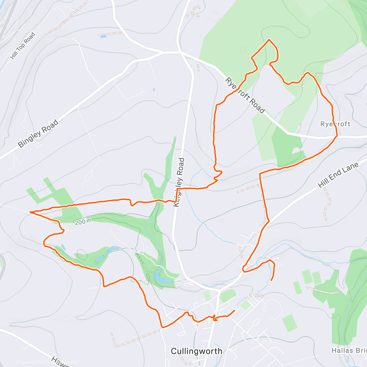 Карта физической активности (Lunch Walk ☁️ | Over the Moors)