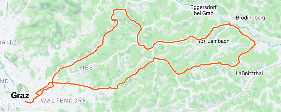 Map of the activity, Afternoon Ride