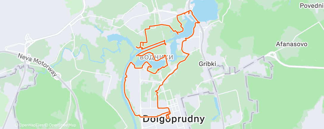 Map of the activity, Lunch Run