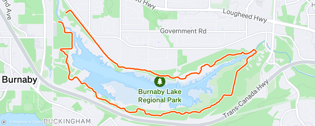 Map of the activity, Morning Run