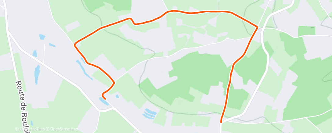 Map of the activity, Course à pied en soirée