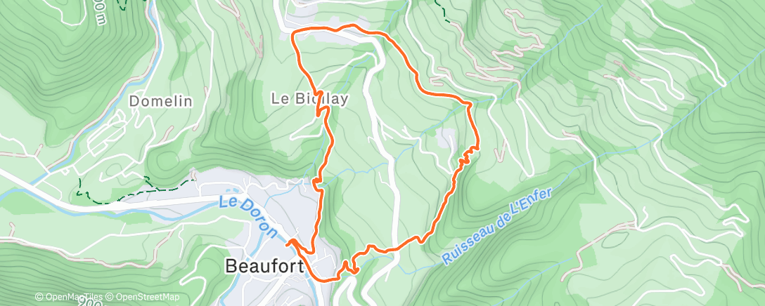 Map of the activity, Petite balade beaufortaine