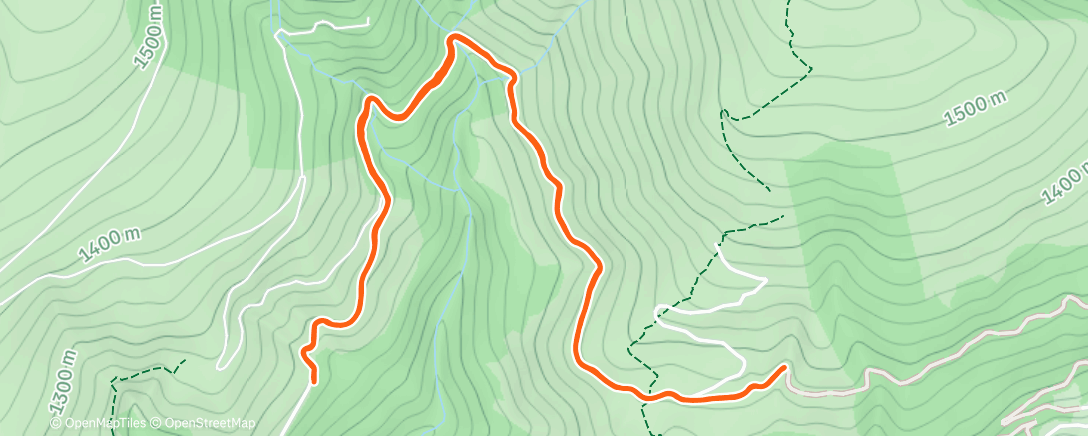 Map of the activity, Afternoon Trail Run