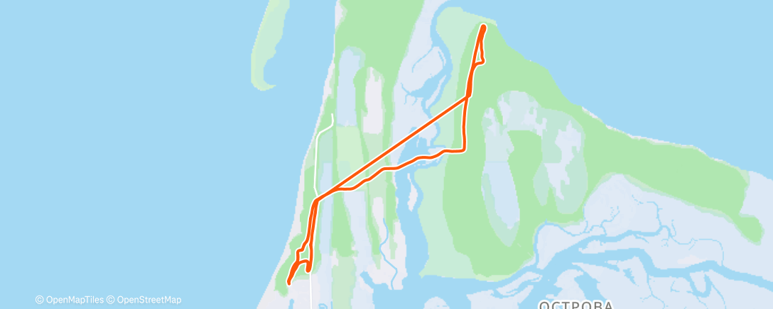 Map of the activity, Северный лыжный заезд (день)